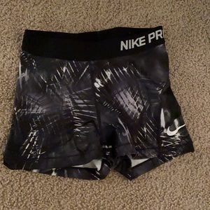 Nike Pro Shorts - Palm Tree Design - S